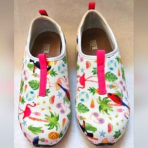 Drew Shoe Blast FLAMINGO Print Set Fashion Sneaker Size 6